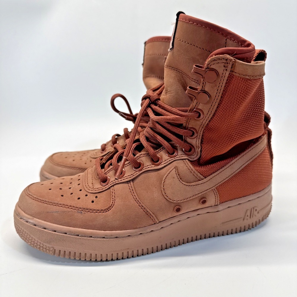 Nike‎ SF Air Force 1 High Women 6 Dusty Peach 857872-202 Missing Straps